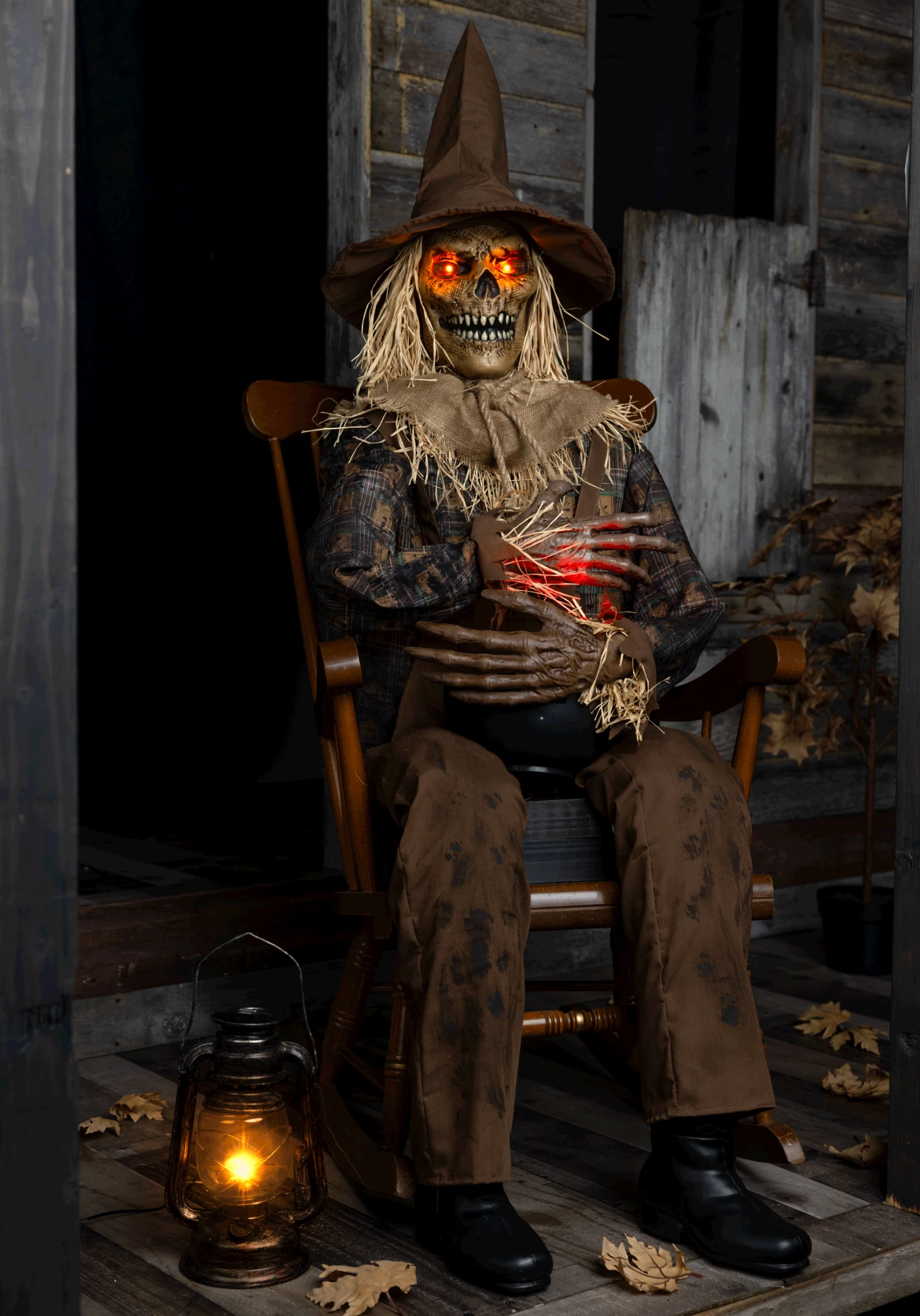4.8FT Swiping Scully The Seated Scarecrow Animatronic Decoration - Tekky 3 4.8FT Swiping Scully The Seated Scarecrow Animatronic Decoration - Tekky