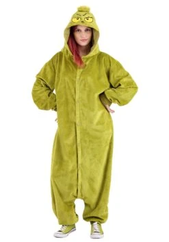 The Grinch Adult Onesie Costume 13 The Grinch Adult Onesie Costume -Halloween Costumes the grinch adult onesie alt 4