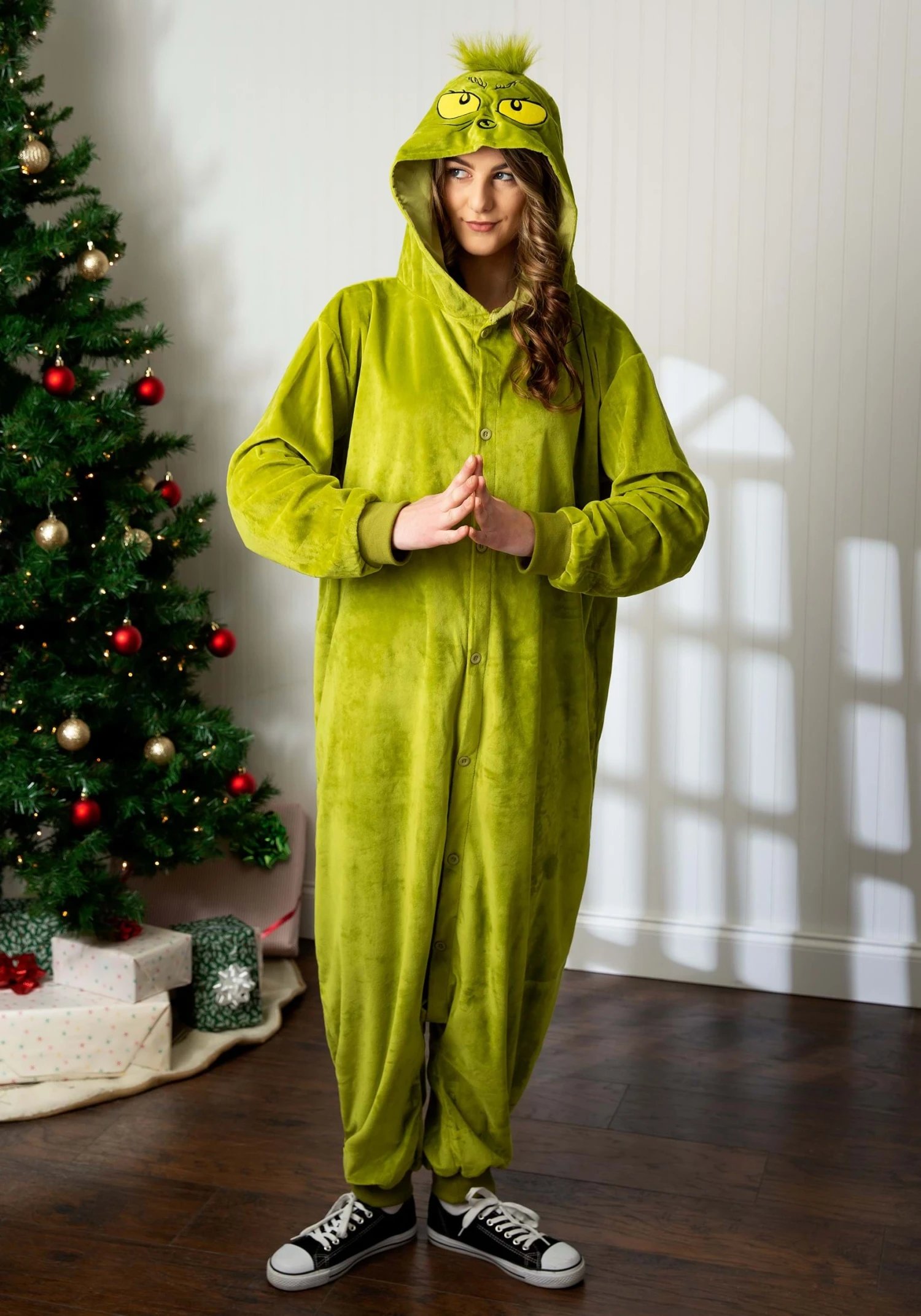 The Grinch Adult Onesie Costume 4 The Grinch Adult Onesie Costume - Image 2