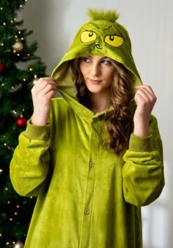 The Grinch Adult Onesie Costume 12 The Grinch Adult Onesie Costume -Halloween Costumes the grinch adult onesie alt 6