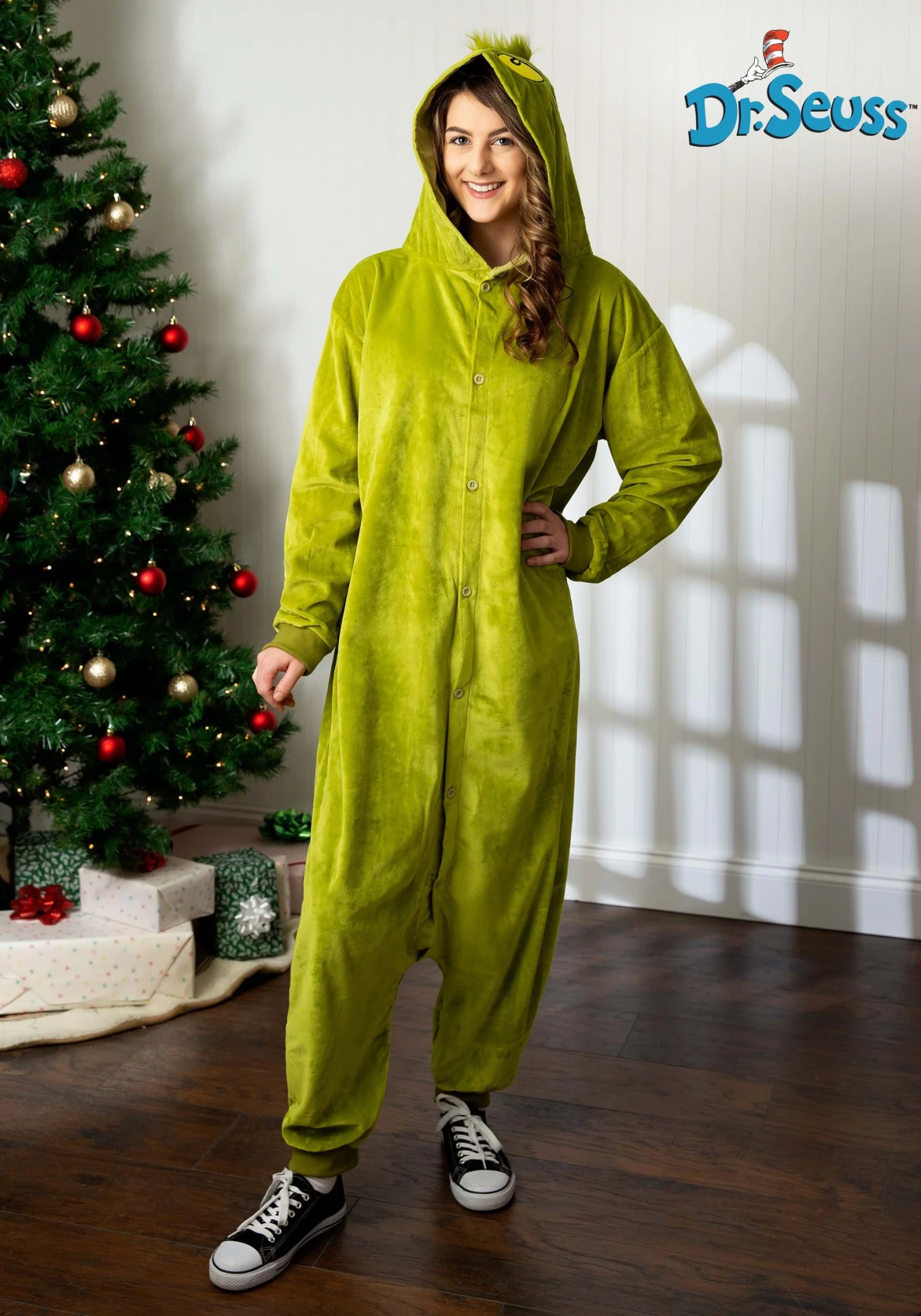 The Grinch Adult Onesie Costume 3 The Grinch Adult Onesie Costume