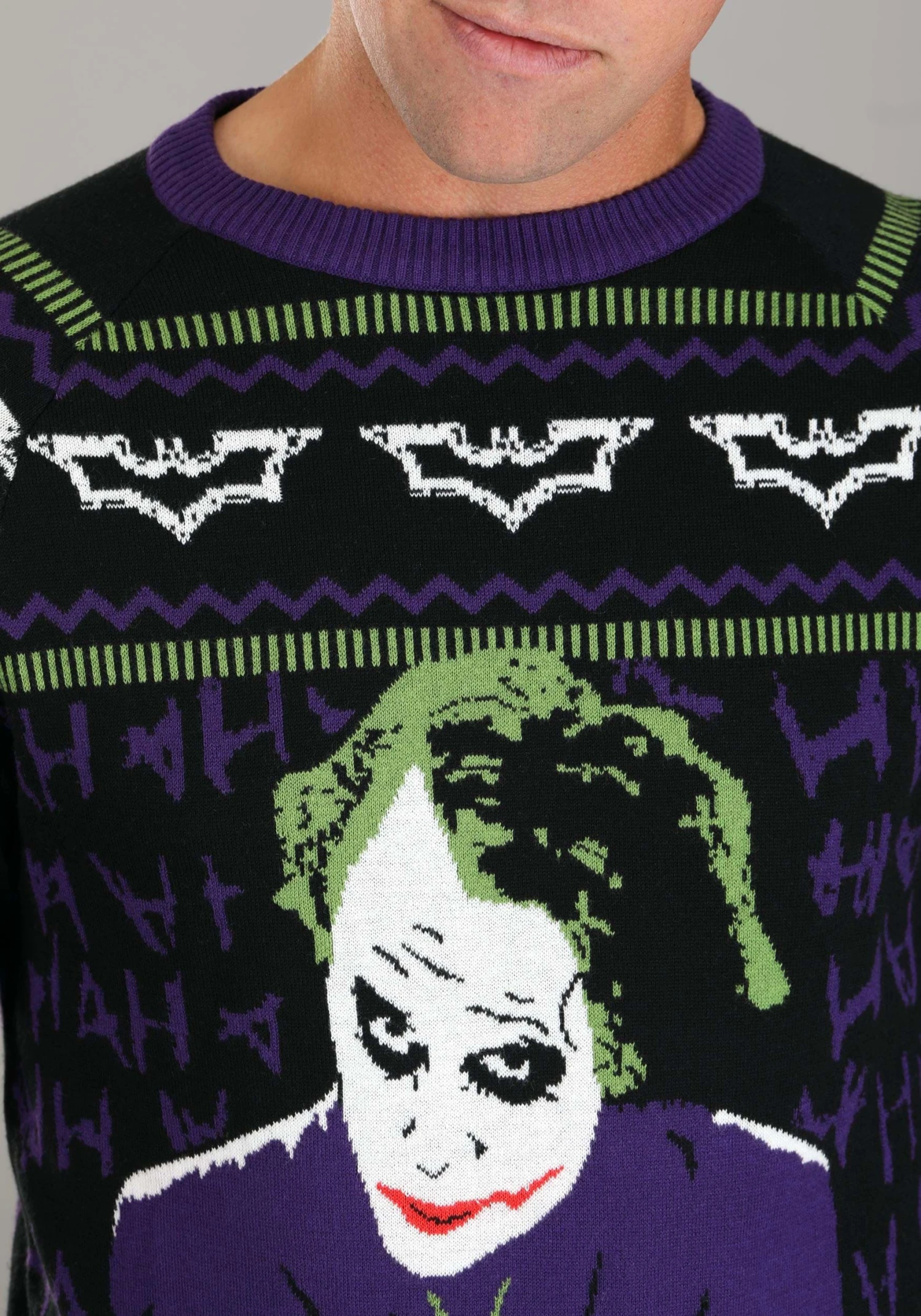 The Joker Dark Knight Ugly Christmas Sweater For Adults 5 The Joker Dark Knight Ugly Christmas Sweater For Adults - Image 3