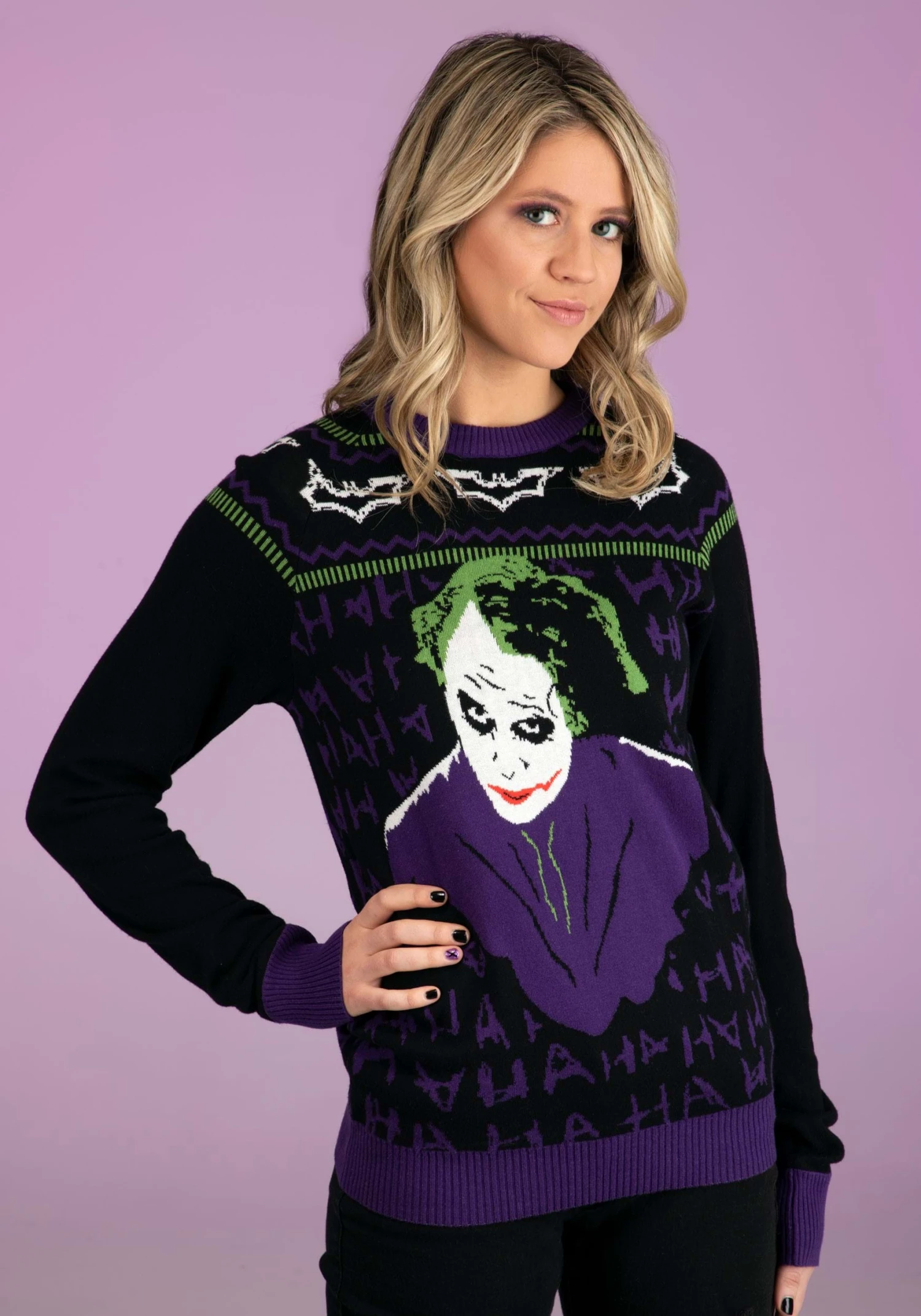 The Joker Dark Knight Ugly Christmas Sweater For Adults 4 The Joker Dark Knight Ugly Christmas Sweater For Adults - Image 2