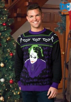 The Joker Dark Knight Ugly Christmas Sweater For Adults 15 The Joker Dark Knight Ugly Christmas Sweater For Adults -Halloween Costumes the joker dark knight ugly christmas sweater alt 8