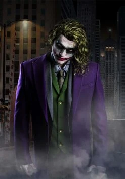Authentic Joker The Dark Knight Slim Fit Suit Overcoat -Halloween Costumes the joker slim fit suit overcoat authentic alt 2