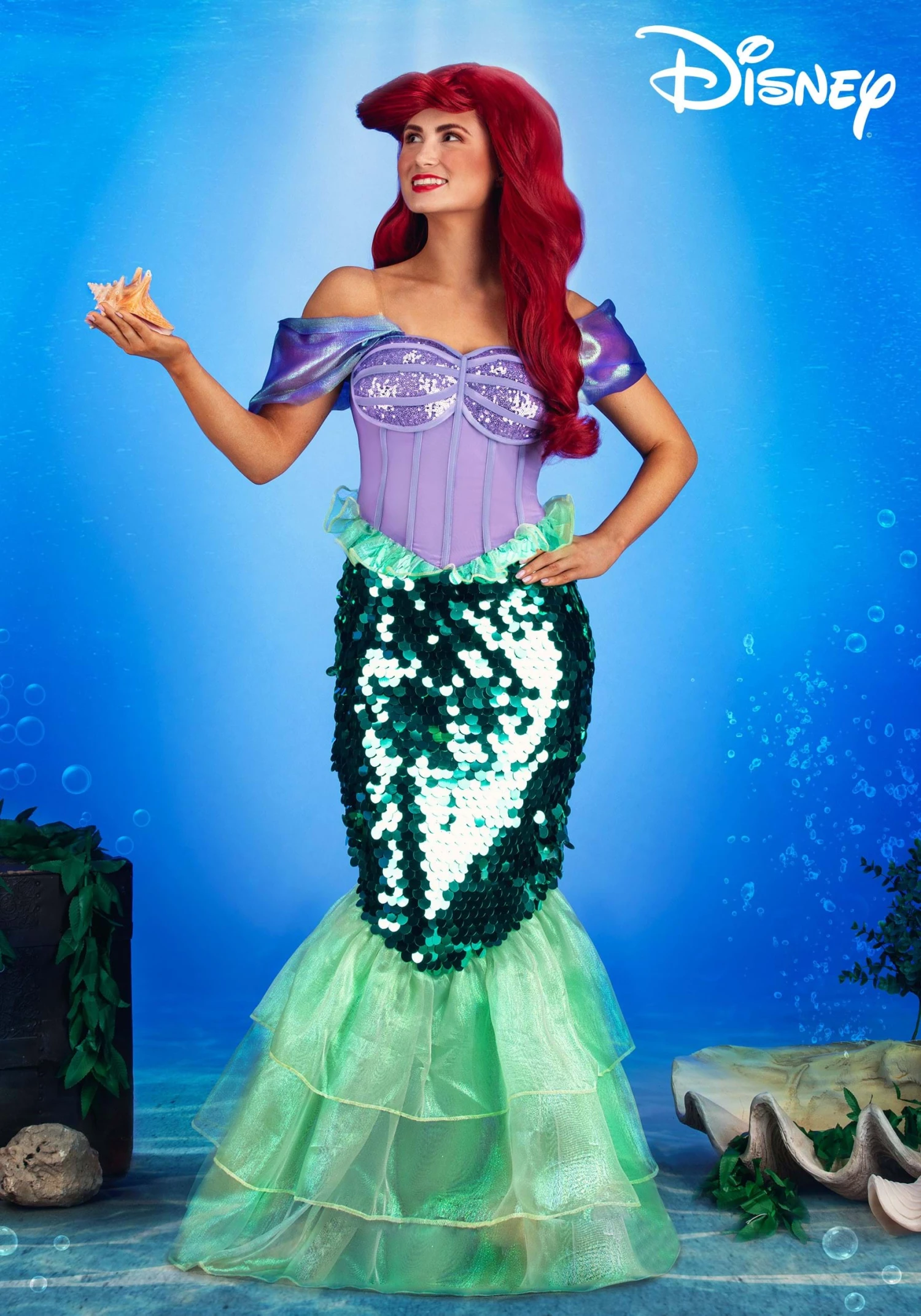 Women's Disney The Little Mermaid Premium Ariel Mermaid Costume Dress 3 Women's Disney The Little Mermaid Premium Ariel Mermaid Costume Dress