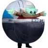 JAZWARES The Mandalorian Inflatable Grogu Costume For Adults -Halloween Costumes the mandalorian adult inflatable grogu costume