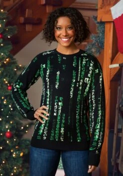 Adult The Matrix Ugly Sweater 9 Adult The Matrix Ugly Sweater -Halloween Costumes the matrix ugly sweater alt 5
