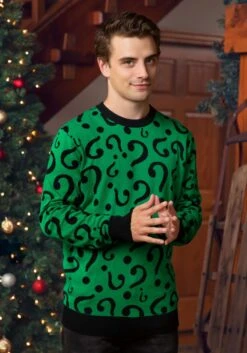 The Riddler Adult Christmas Sweater 15 The Riddler Adult Christmas Sweater -Halloween Costumes the riddler ugly christmas sweater alt 9