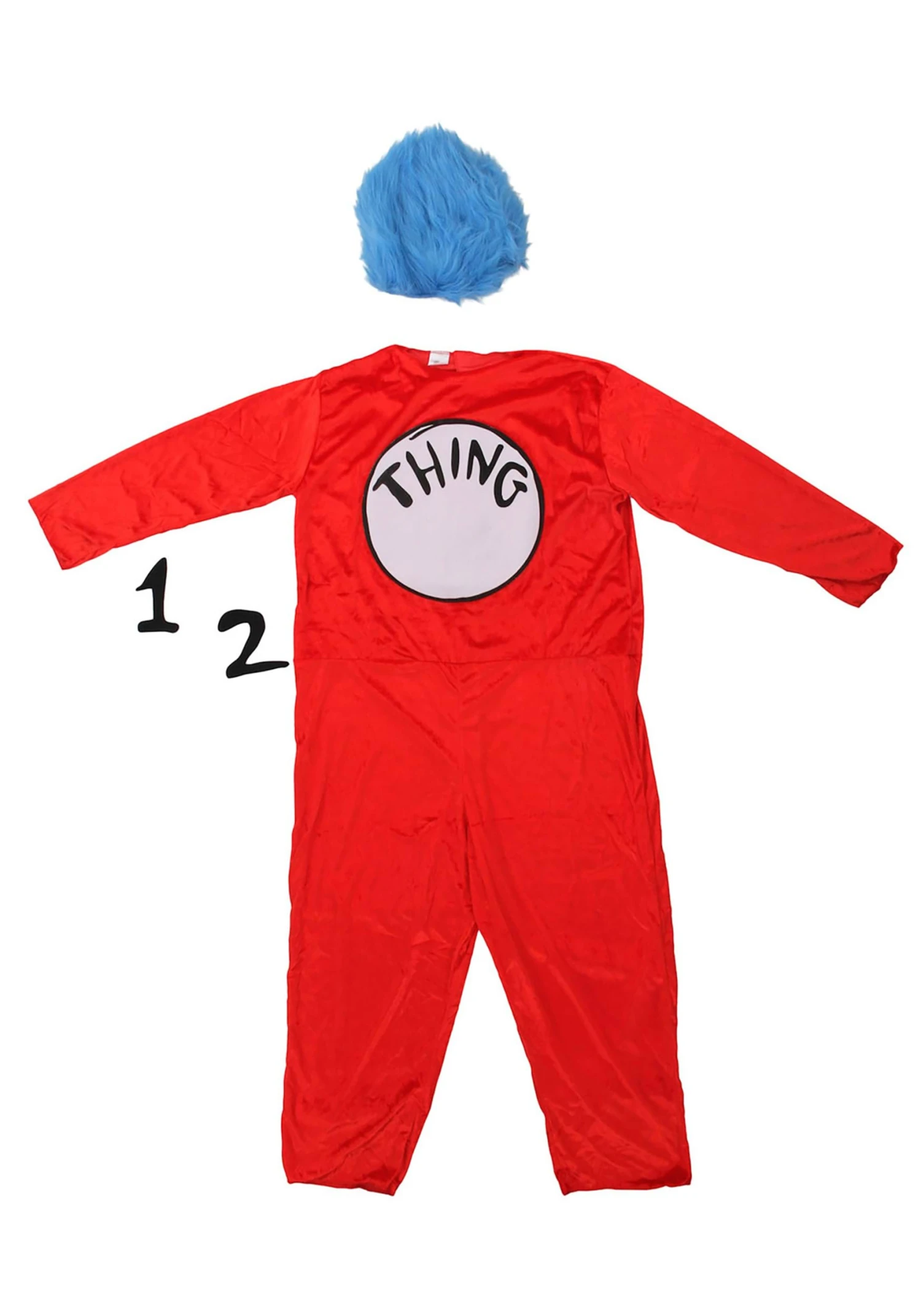 Adult Plus Size Thing 1 & Thing 2 Halloween Costume 4 Adult Plus Size Thing 1 & Thing 2 Halloween Costume - Image 2