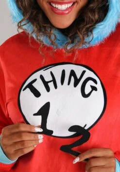 Adult Dr. Seuss Thing 1 & 2 Hoodie Costume Top 10 Adult Dr. Seuss Thing 1 & 2 Hoodie Costume Top -Halloween Costumes thing hoodie costume top alt 3