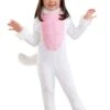 Toddler Big Tailed White Cat Costume 2 Toddler Big Tailed White Cat Costume -Halloween Costumes toddler big tailed white cat costume