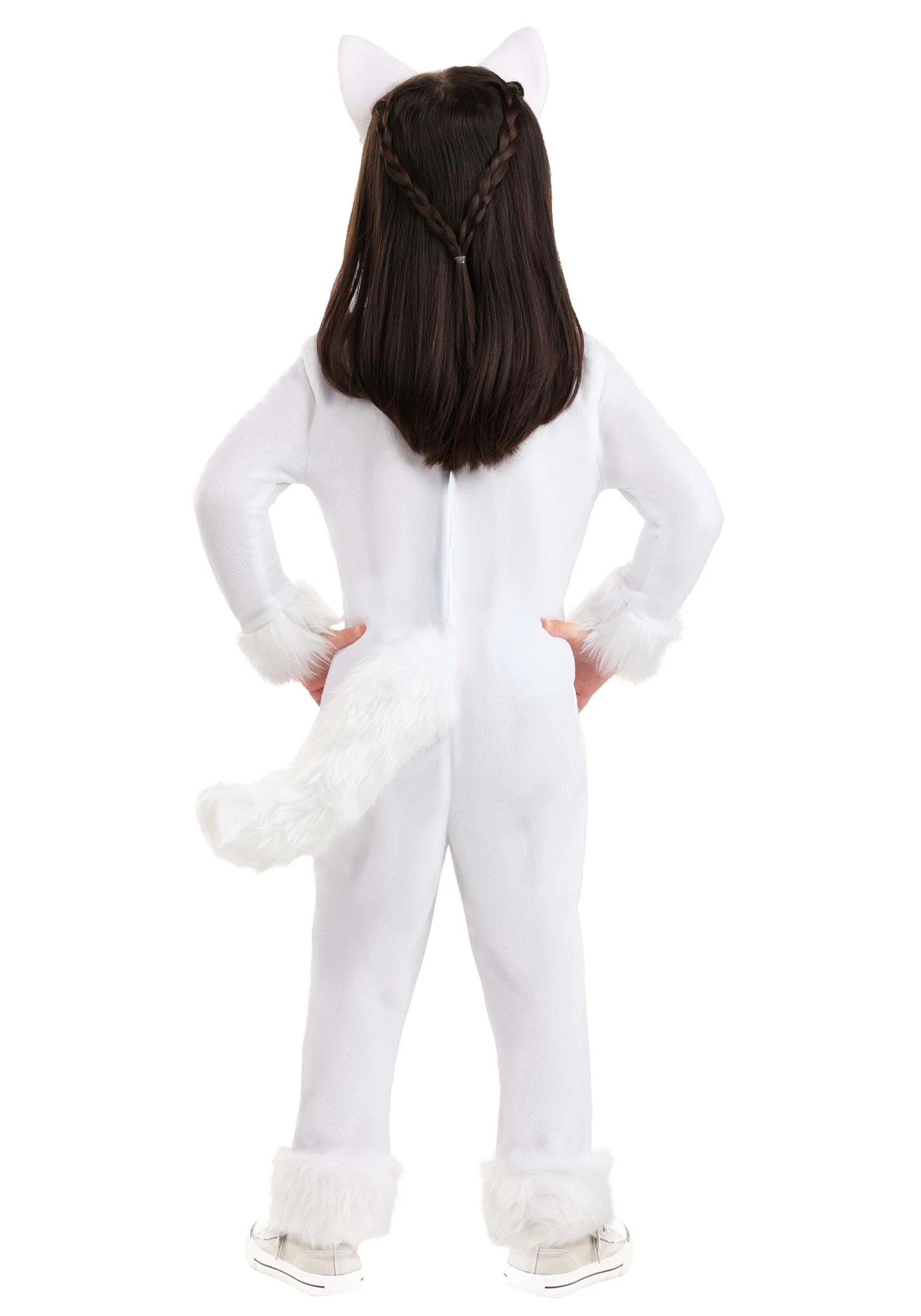 Toddler Big Tailed White Cat Costume 4 Toddler Big Tailed White Cat Costume - Image 2