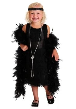 Black Flapper Toddler Costume Dress