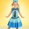 Girl's Toddler Blue Crayon Costume Dress 2 Girl's Toddler Blue Crayon Costume Dress -Halloween Costumes toddler blue crayon costume dress 0