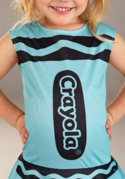 Girl's Toddler Blue Crayon Costume Dress 6 Girl's Toddler Blue Crayon Costume Dress -Halloween Costumes toddler blue crayon costume dress alt 1