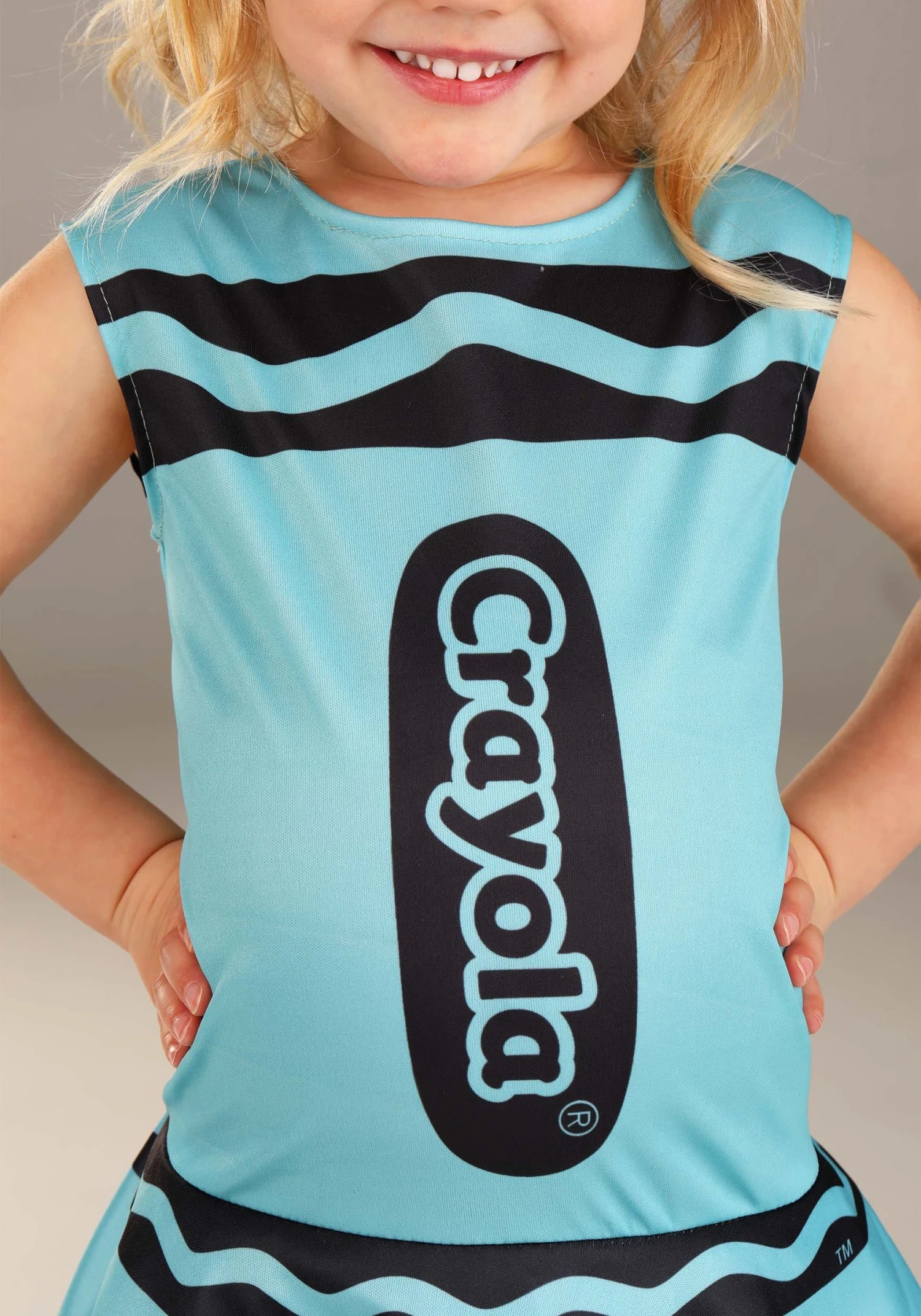 Girl's Toddler Blue Crayon Costume Dress 4 Girl's Toddler Blue Crayon Costume Dress - Image 2