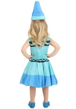 Girl's Toddler Blue Crayon Costume Dress 7 Girl's Toddler Blue Crayon Costume Dress -Halloween Costumes toddler blue crayon costume dress alt 2
