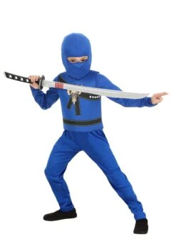 Blue Ninja Master Costume For Toddlers