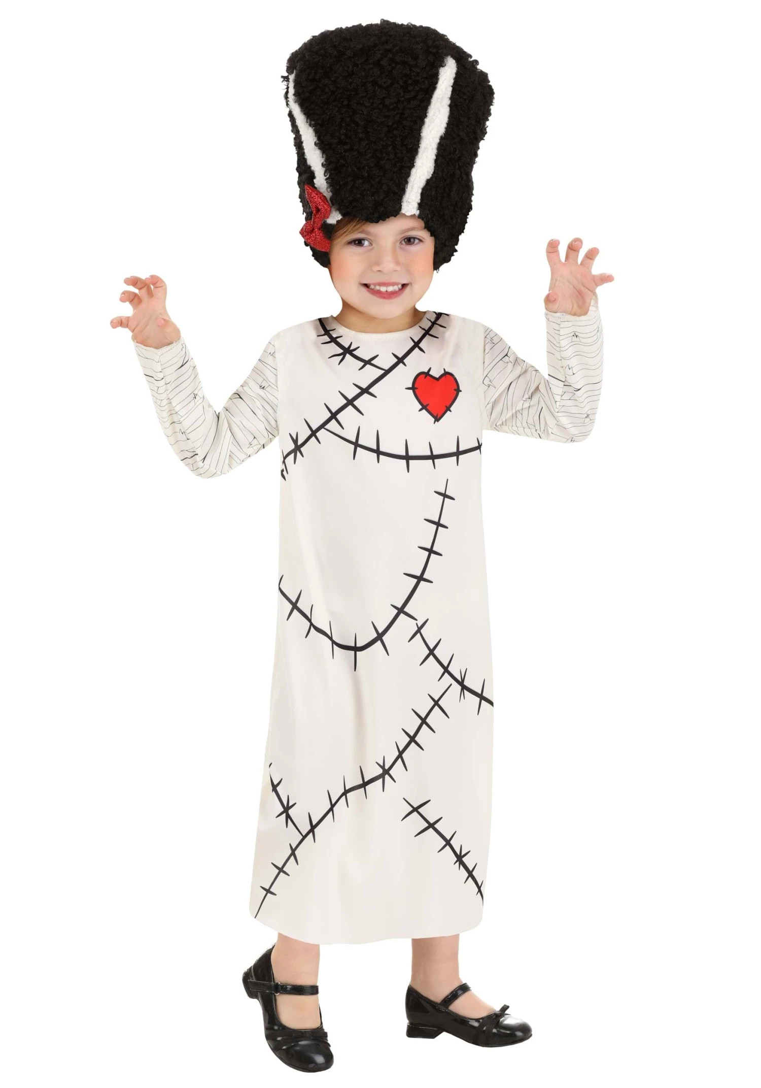 Girl's Bride Of Frankenstein Toddler Costume 3 Girl's Bride Of Frankenstein Toddler Costume
