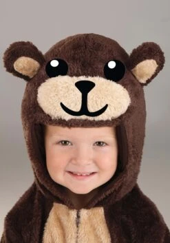 Brown Bear Jumpsuit Costume For Toddler 8 Brown Bear Jumpsuit Costume For Toddler -Halloween Costumes toddler brown bear jumpsuit costume alt 2