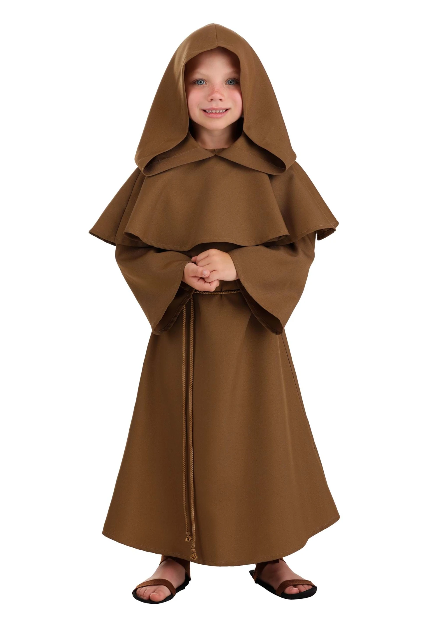 Brown Monk Robe Costume For Toddlers 3 Brown Monk Robe Costume For Toddlers