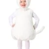 Bubble Body Toddler White Kitty Costume
