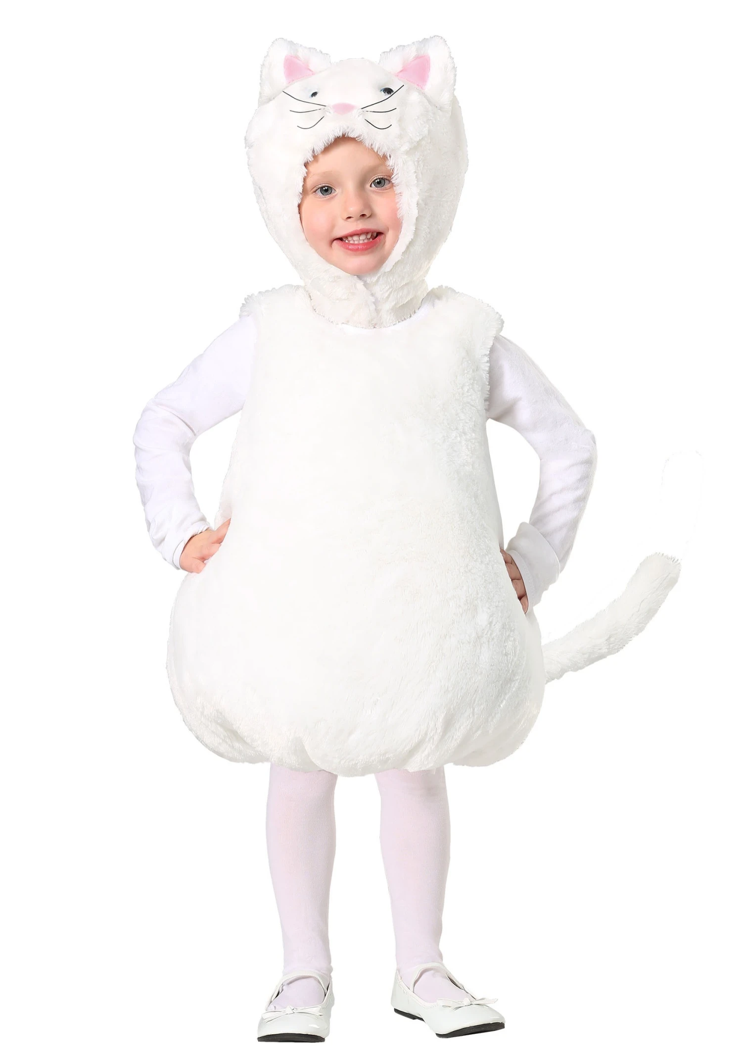 Bubble Body Toddler White Kitty Costume 3 Bubble Body Toddler White Kitty Costume