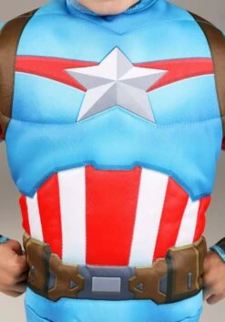 JAZWARES Captain America Costume For Toddlers 10 JAZWARES Captain America Costume For Toddlers -Halloween Costumes toddler captain america costume alt 2