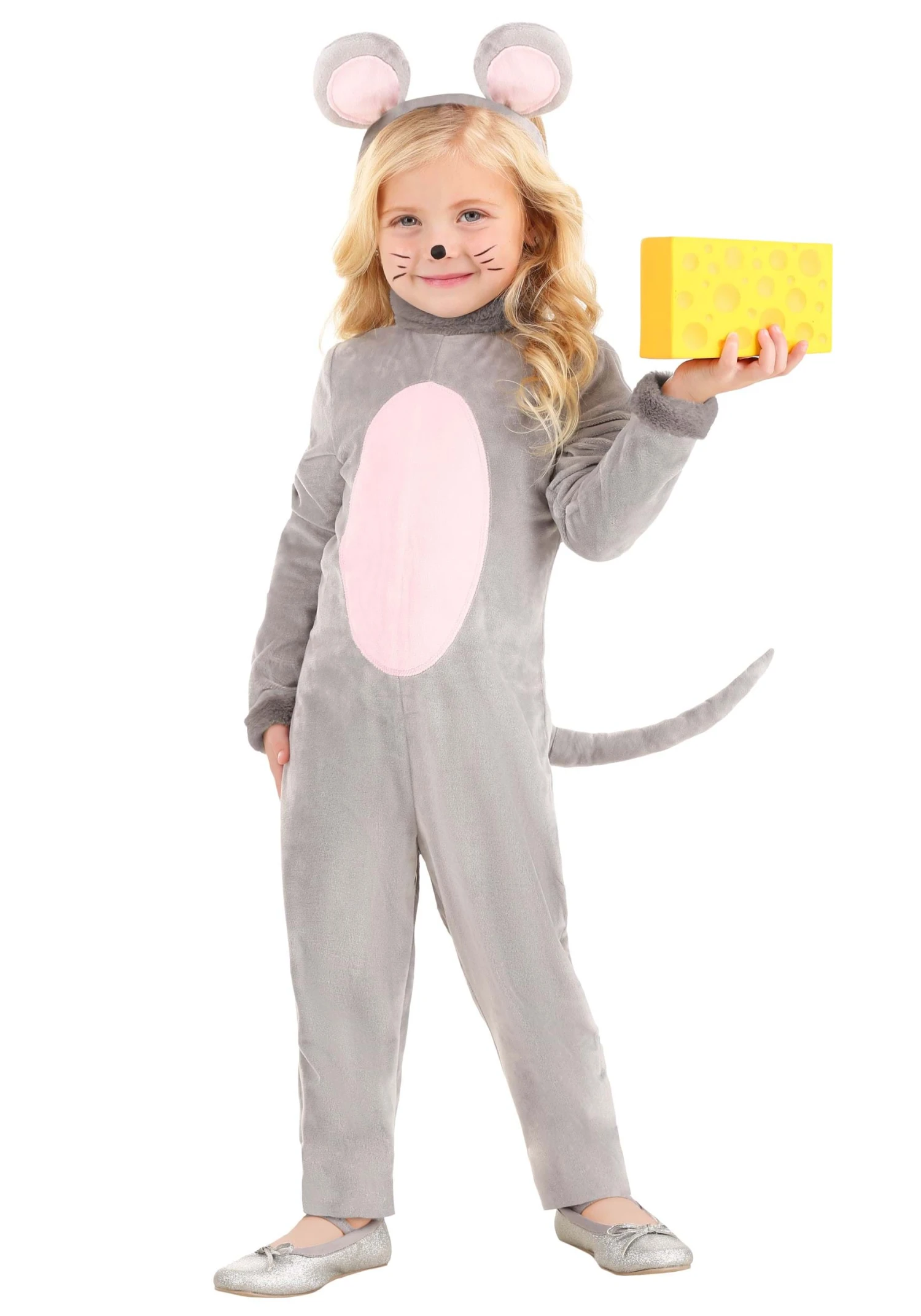 Girl's Cozy Mouse Toddler Costume 3 Girl's Cozy Mouse Toddler Costume