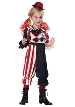 Toddler Creepy Clown Costume For Girls