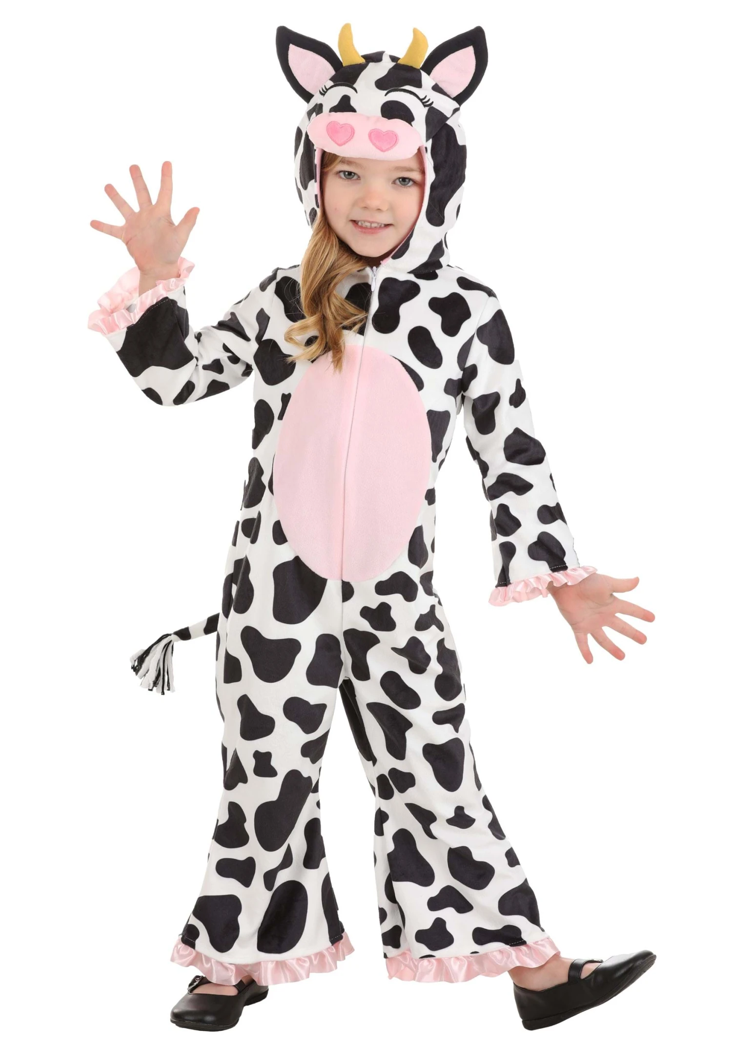 Girl's Cute Cow Toddler Costume 3 Girl's Cute Cow Toddler Costume