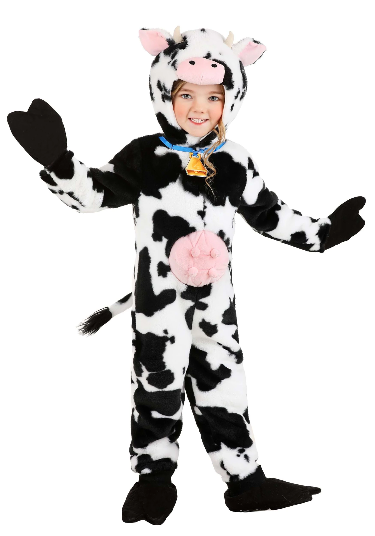Deluxe Toddler Plush Spotted Cow Costume 3 Deluxe Toddler Plush Spotted Cow Costume