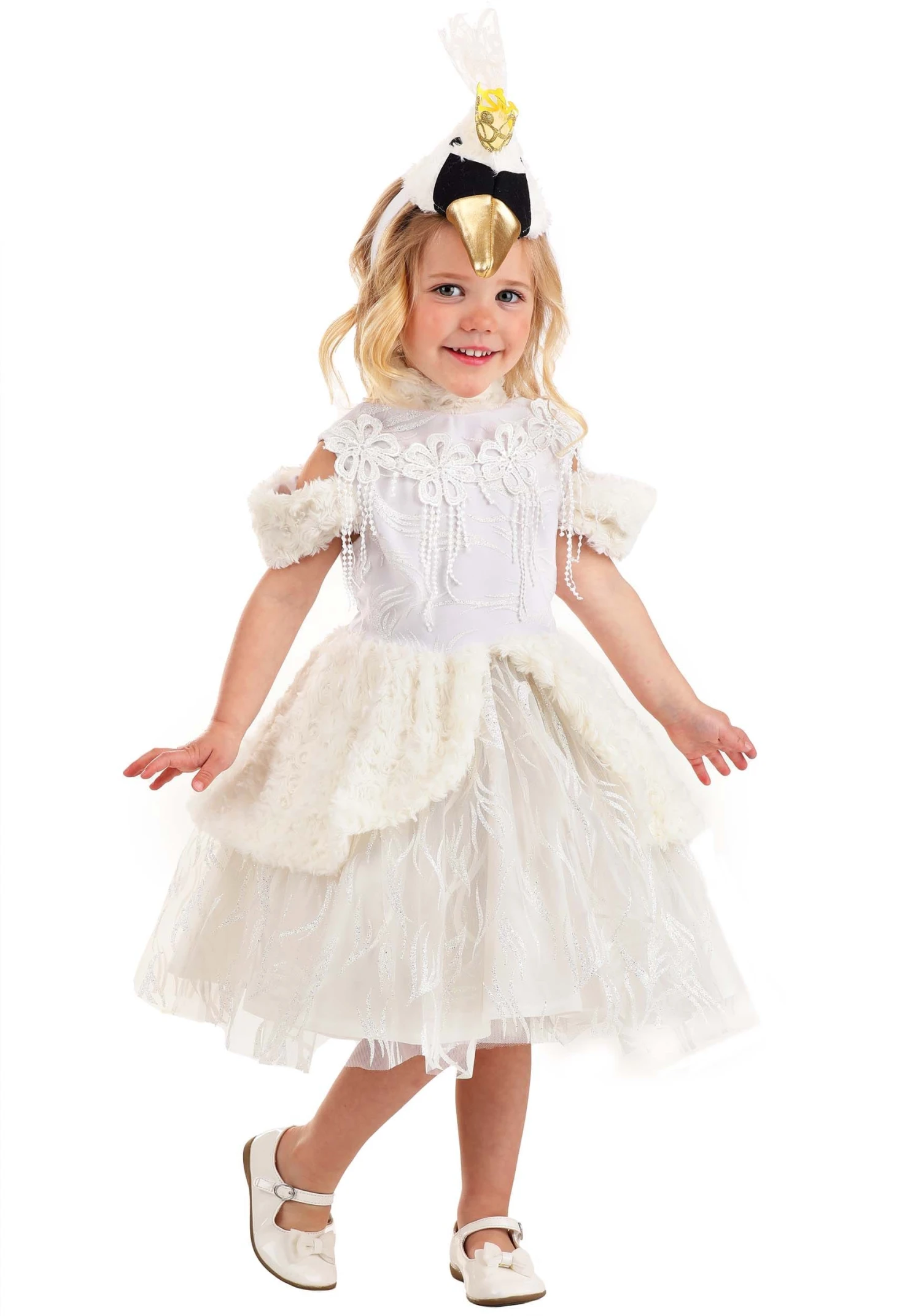 Toddler Deluxe Swan Costume Dress For Girls 3 Toddler Deluxe Swan Costume Dress For Girls