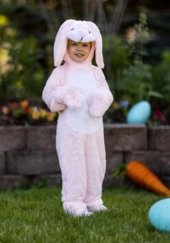 Toddler Pink Fluffy Bunny Costume
