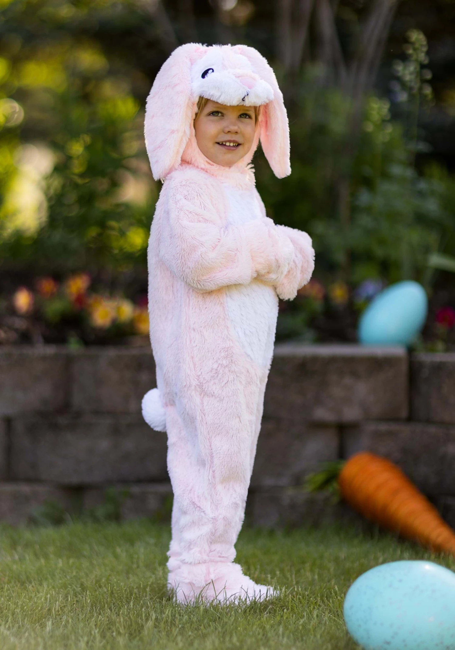 Toddler Pink Fluffy Bunny Costume 5 Toddler Pink Fluffy Bunny Costume - Image 3