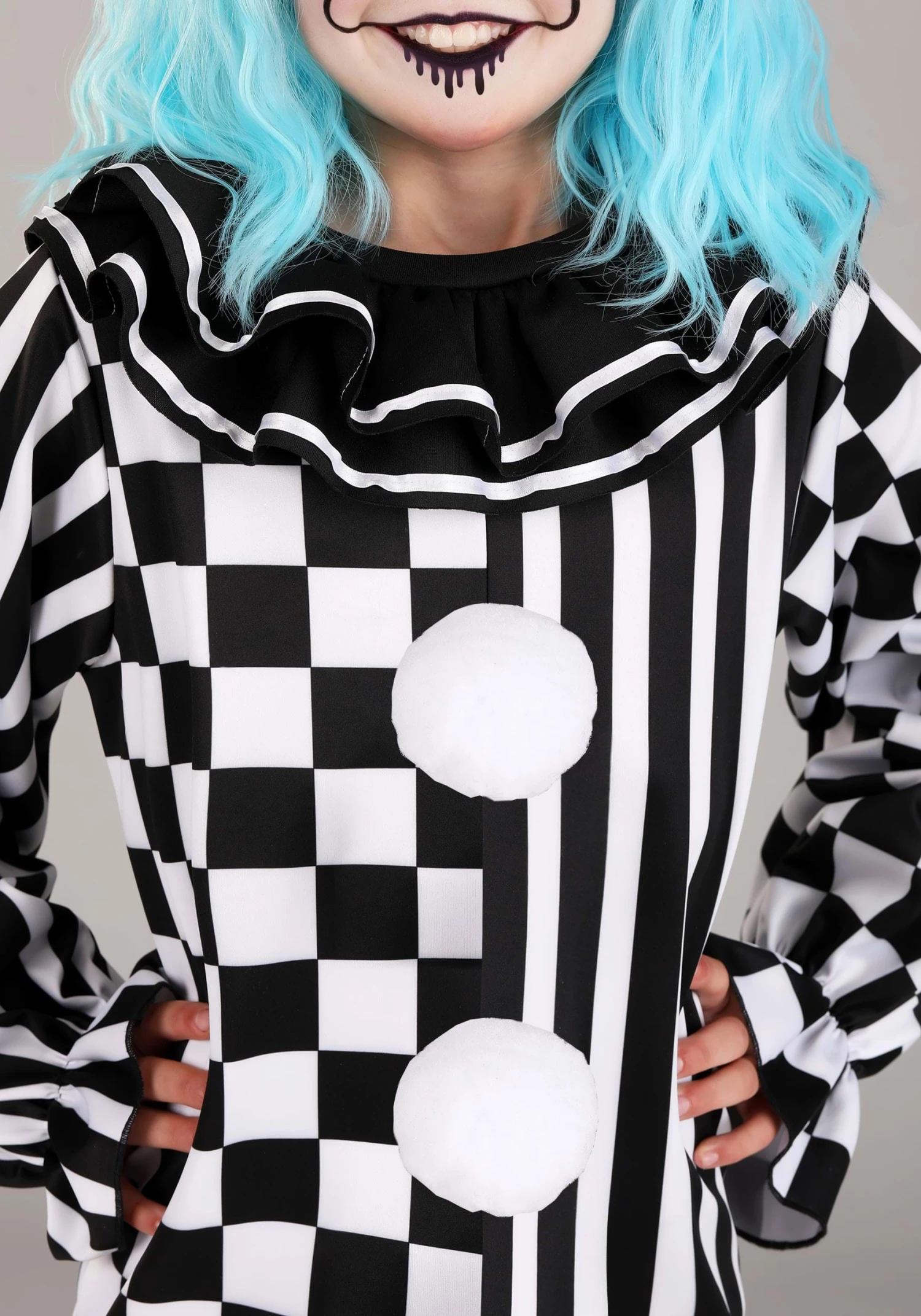 Girl's Giddy Gothic Clown Toddler Costume 6 Girl's Giddy Gothic Clown Toddler Costume - Image 4
