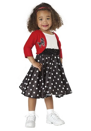 Toddler Girls 50's Costume 3 Toddler Girls 50's Costume