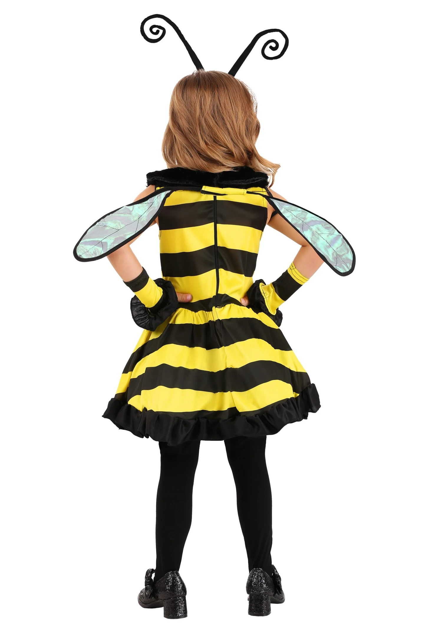 Girl's Deluxe Bumble Bee Toddler Costume 4 Girl's Deluxe Bumble Bee Toddler Costume - Image 2
