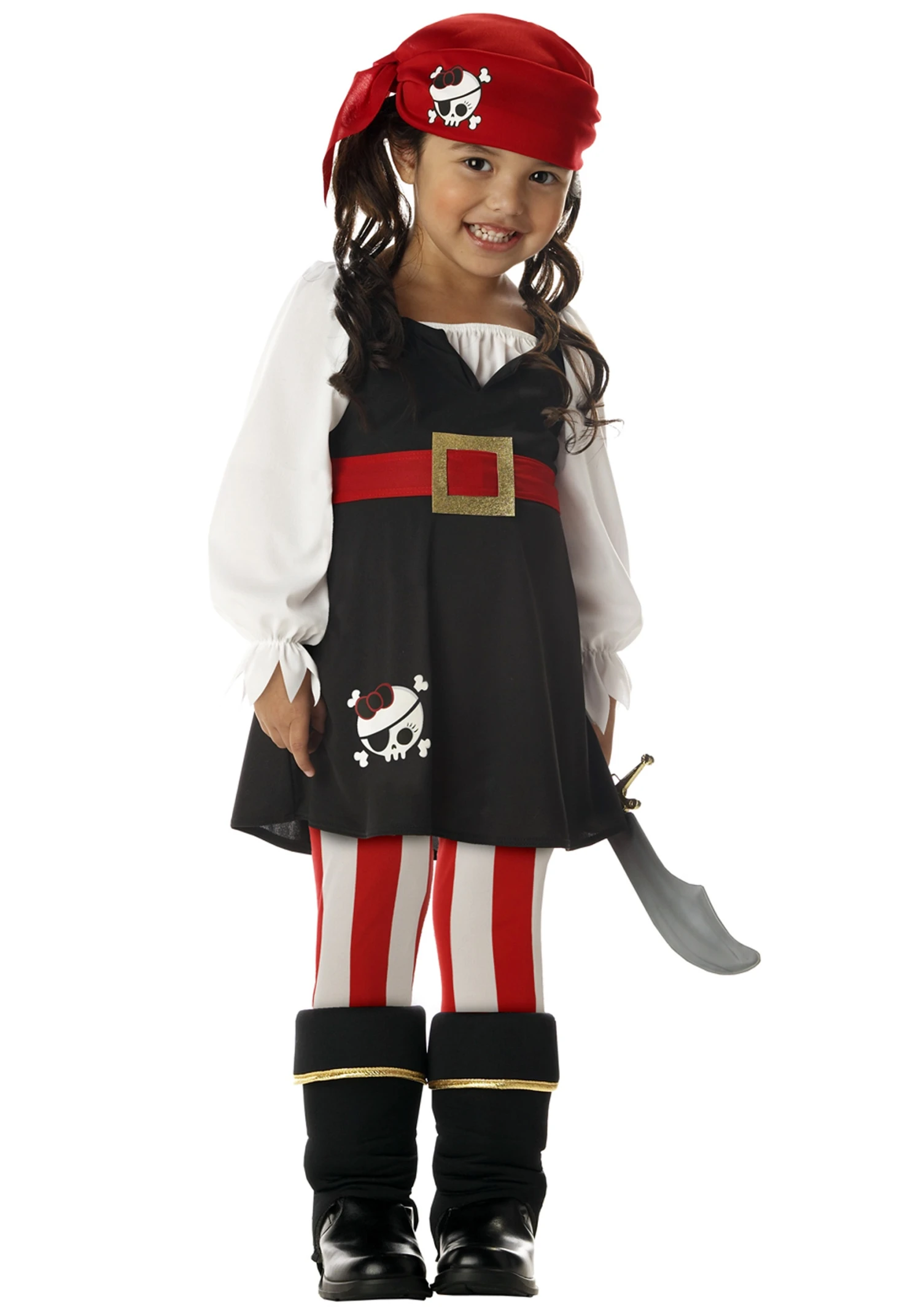 Toddler Girls Pirate Costume 3 Toddler Girls Pirate Costume