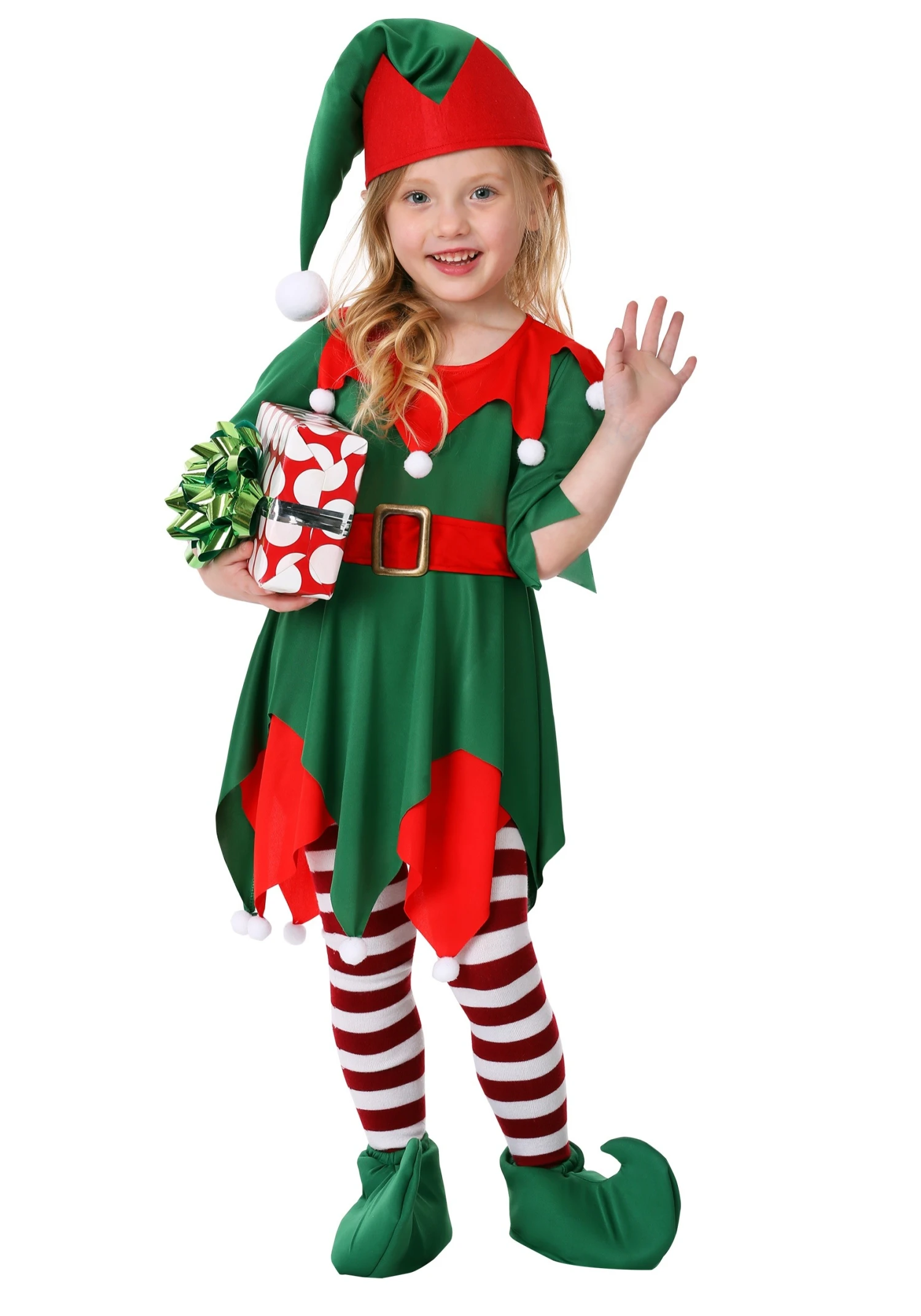Toddler Girl's Santa's Helper Costume 3 Toddler Girl's Santa's Helper Costume