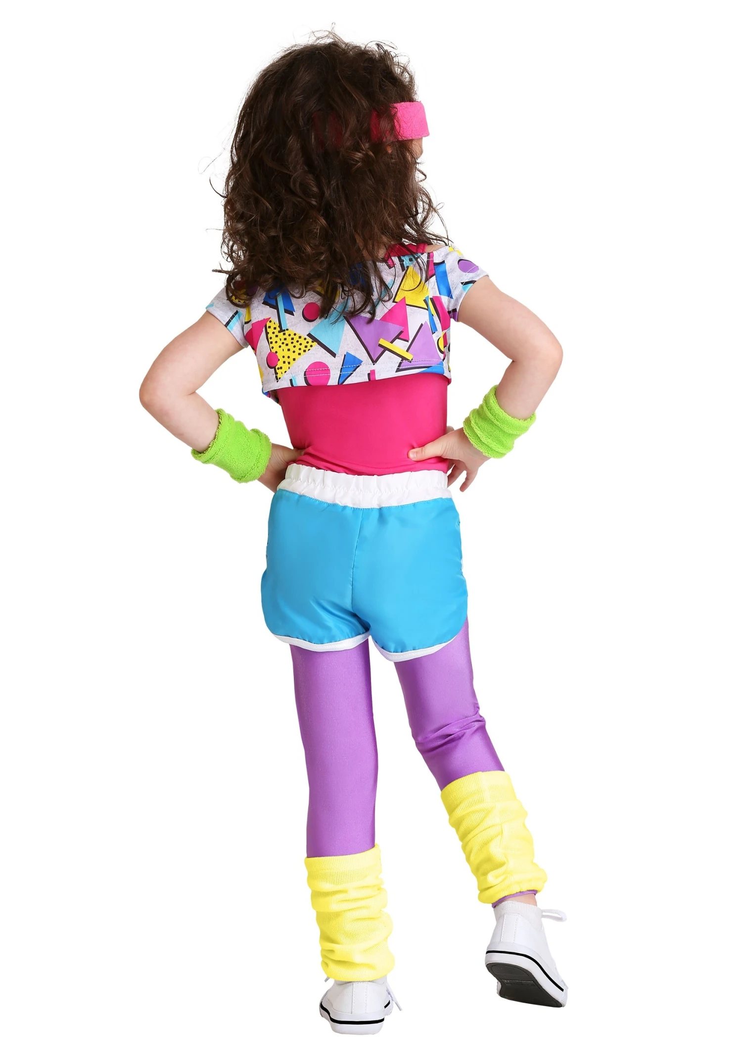 Girl's Toddler Work It Out 80s Costume 4 Girl's Toddler Work It Out 80s Costume - Image 2