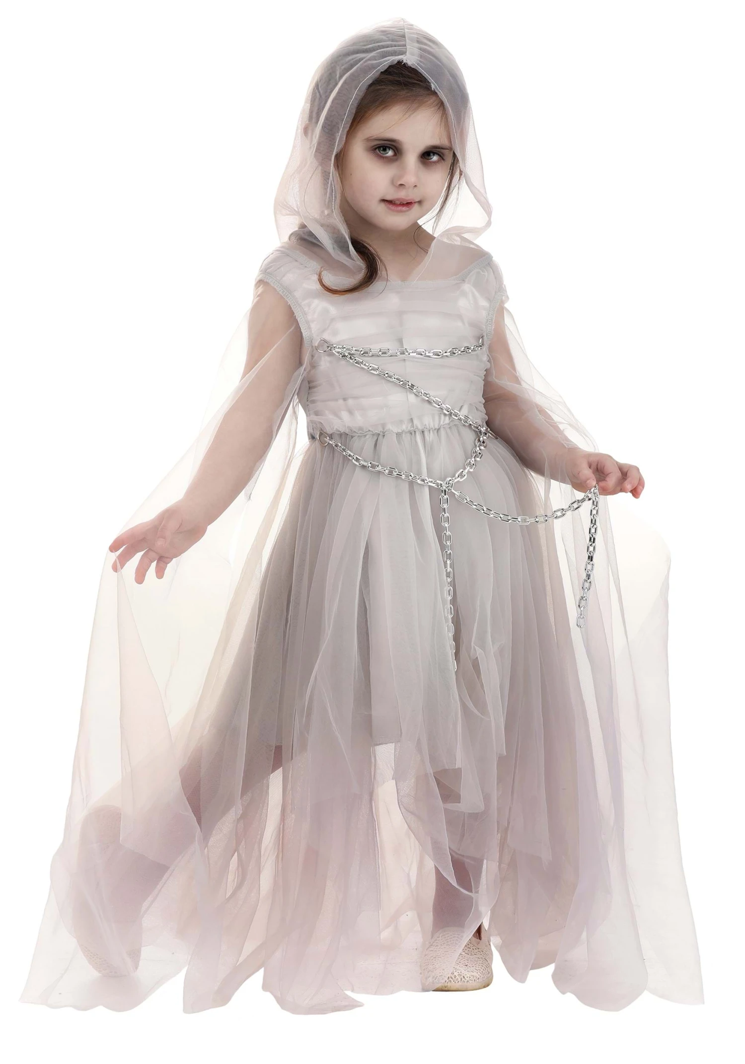 Girl's Toddler Gossamer Ghost Costume Dress 3 Girl's Toddler Gossamer Ghost Costume Dress
