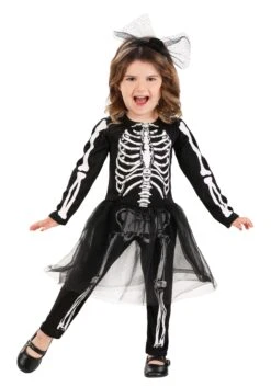 Toddler Lil Miss Skeleton Costume For Girls