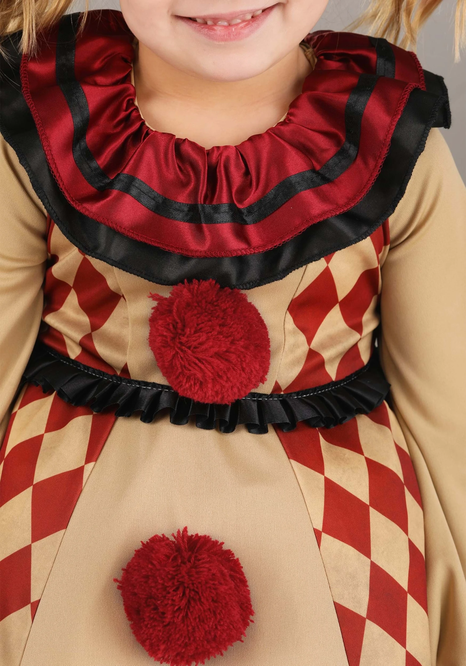 Girl's Little Creepy Clown Toddler Costume 5 Girl's Little Creepy Clown Toddler Costume - Image 3