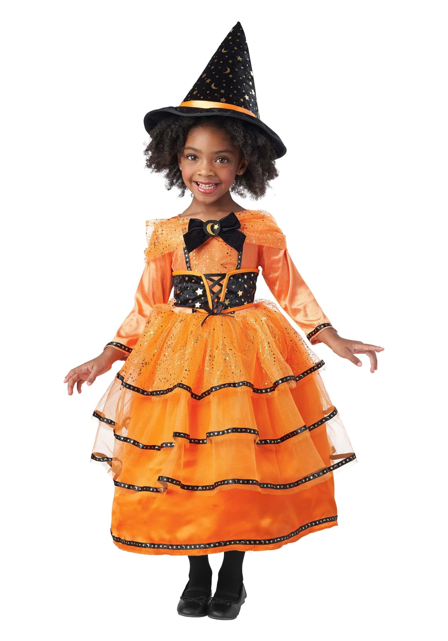 Girl's Midnight Pumpkin Patch Witch Toddler Costume 3 Girl's Midnight Pumpkin Patch Witch Toddler Costume