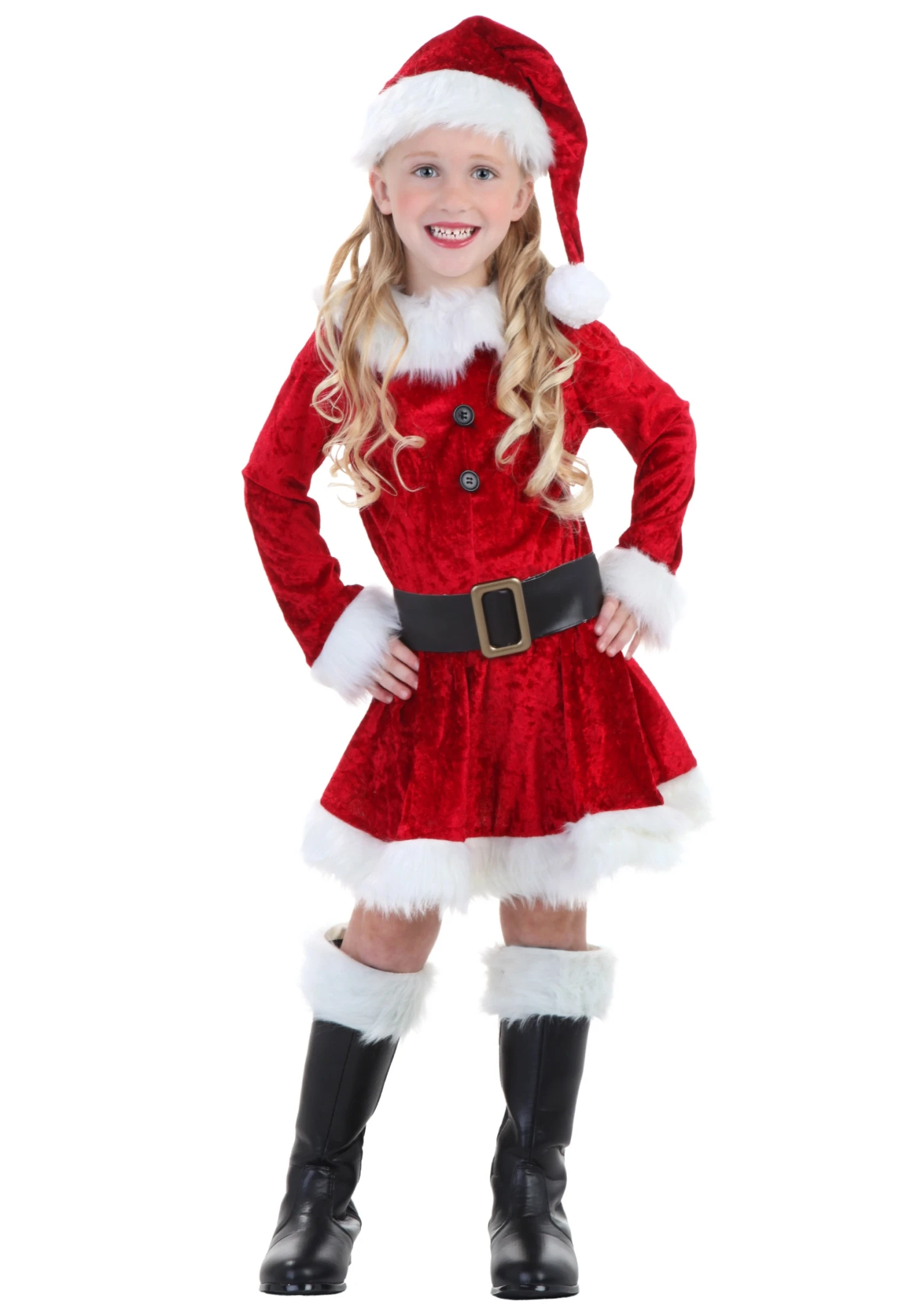 Girl's Toddler Mrs. Claus Costume 3 Girl's Toddler Mrs. Claus Costume
