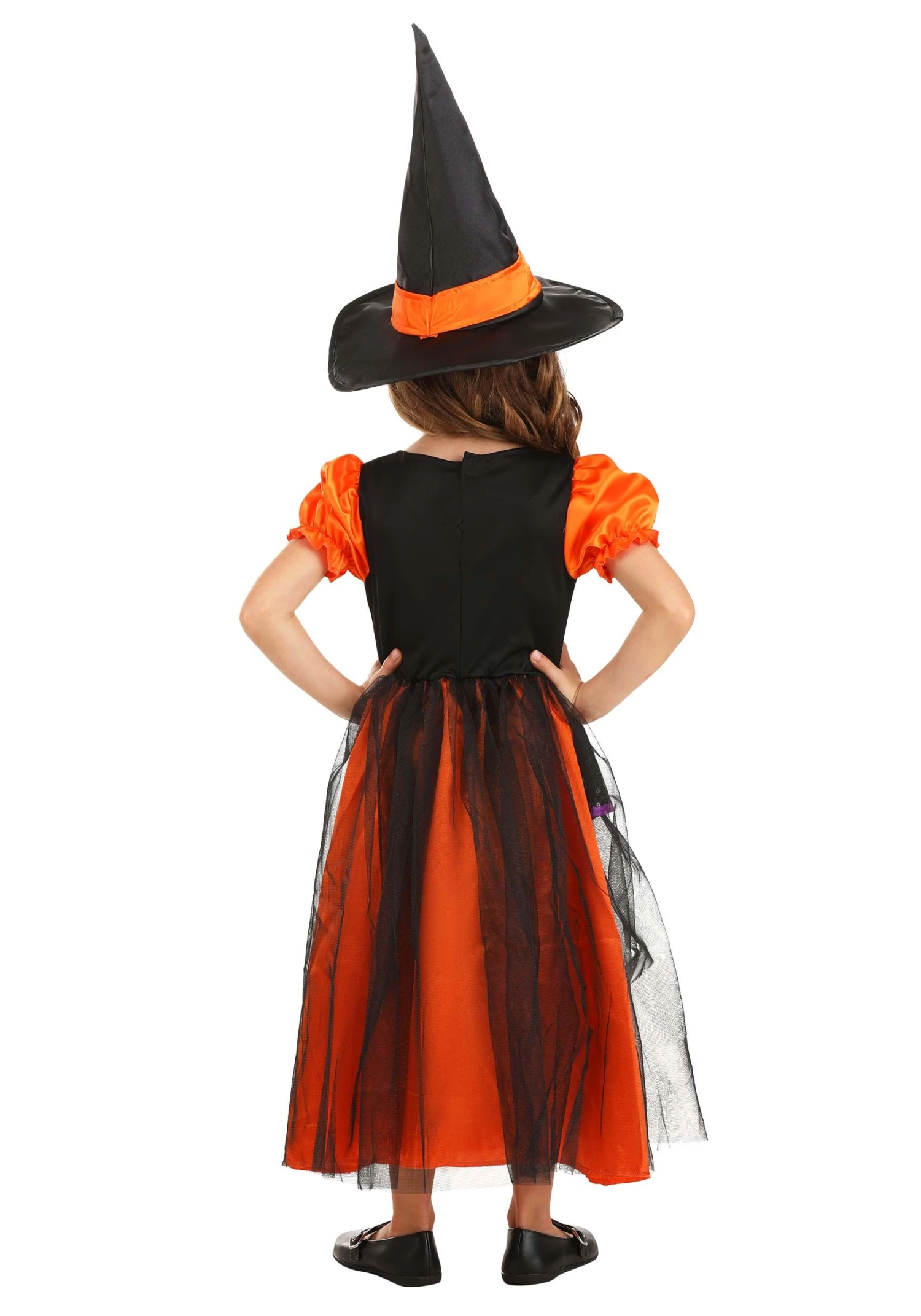Girl's Toddler Orange Light-Up Witch Costume 6 Girl's Toddler Orange Light-Up Witch Costume - Image 4