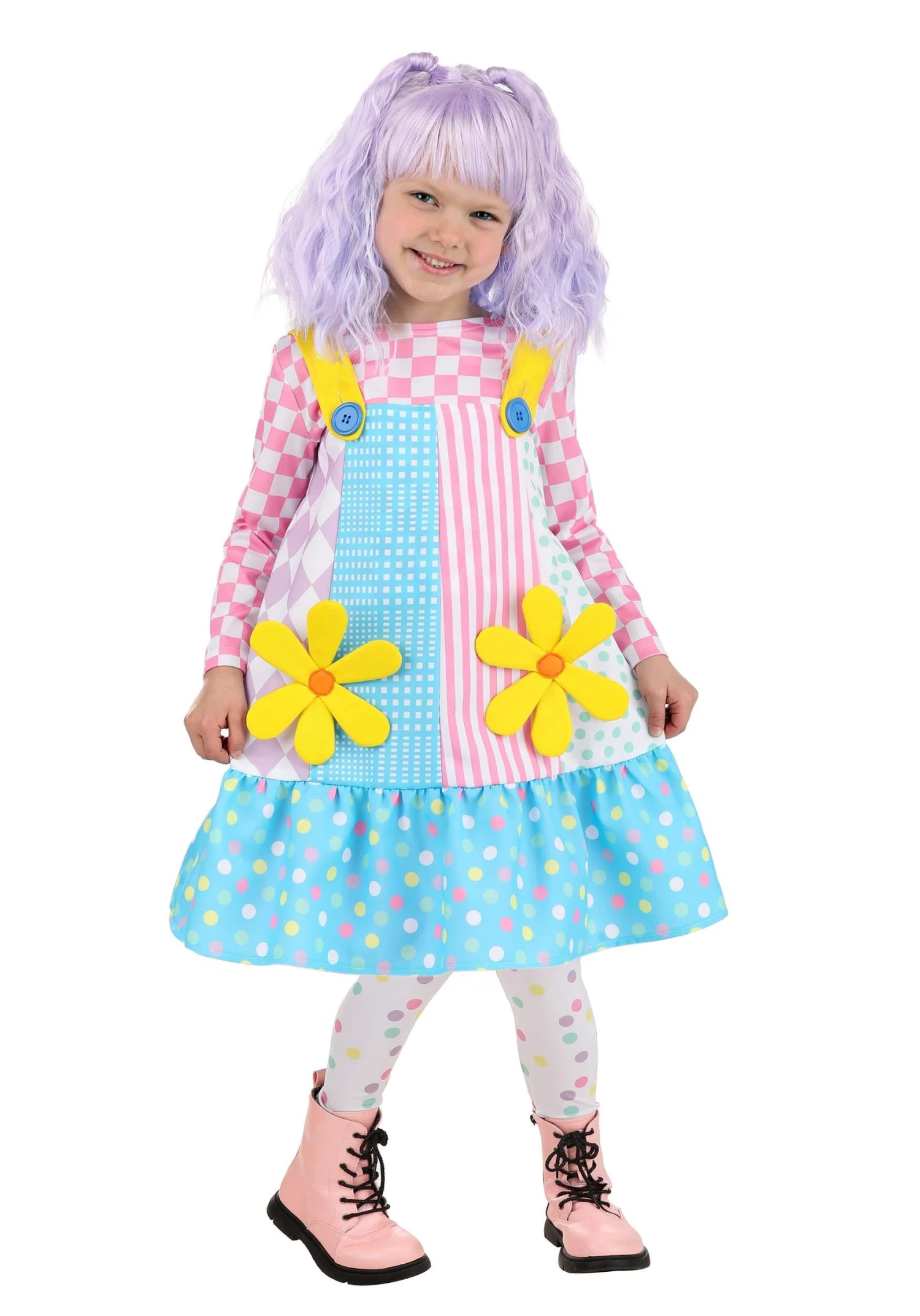 Pinafore Clown Toddler Costume 3 Pinafore Clown Toddler Costume