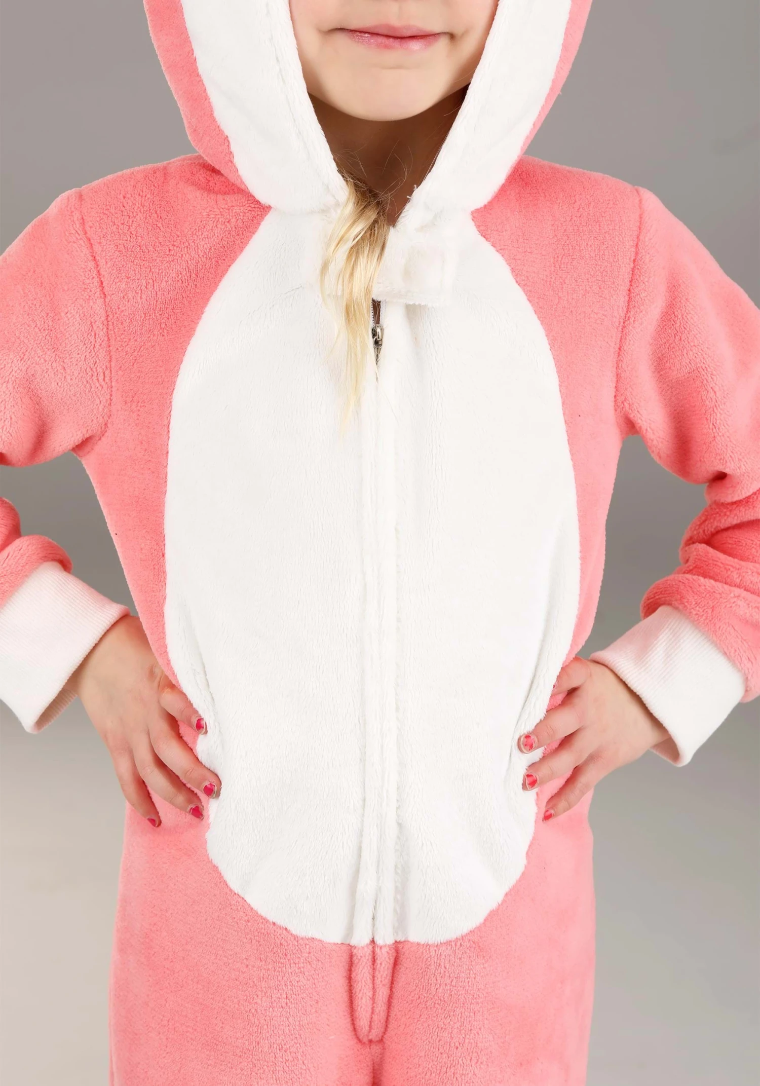 Girl's Pink Fox Toddler Onesie Costume 5 Girl's Pink Fox Toddler Onesie Costume - Image 3